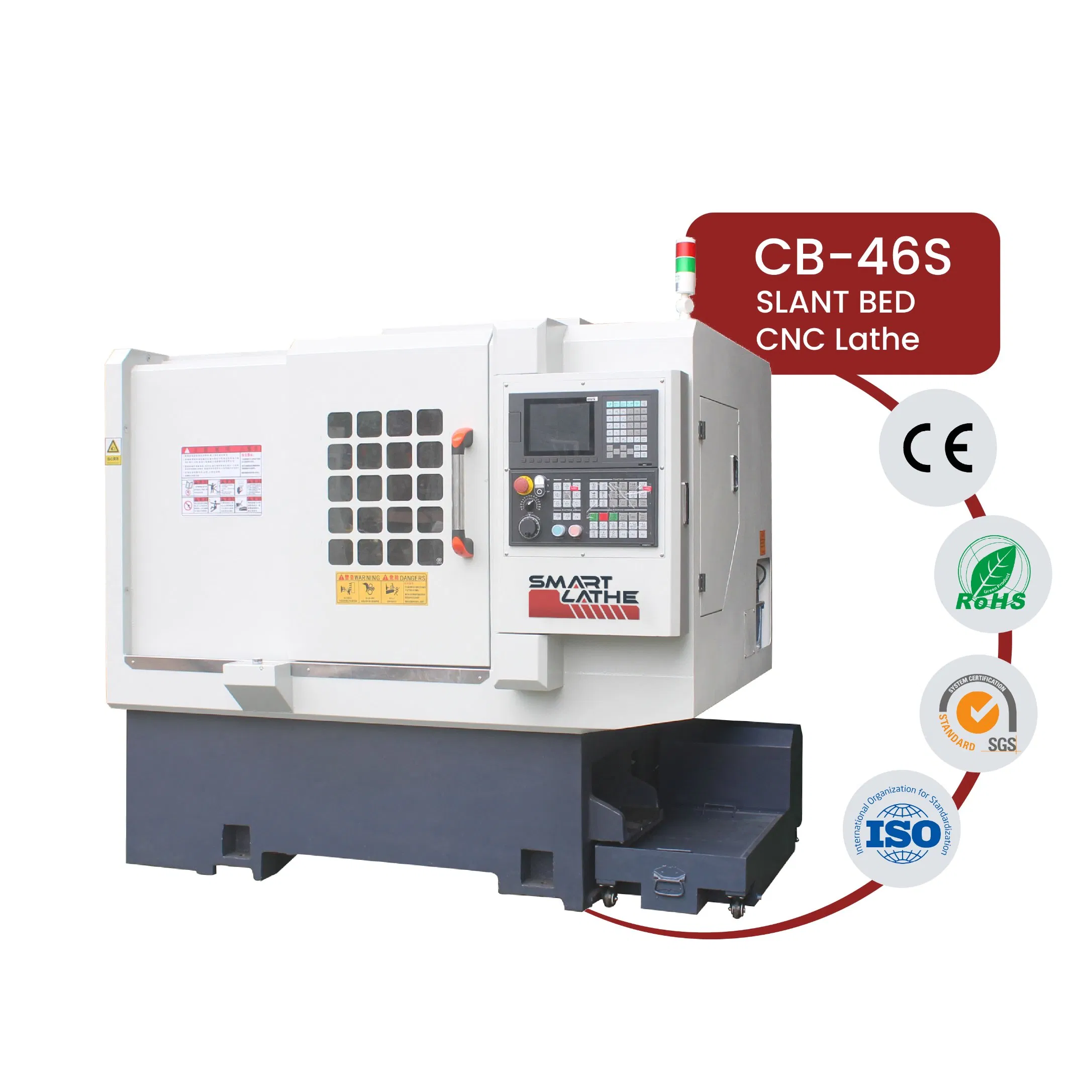 Hochsteife taiwanesische Technologie-Schrägbett-Doppelspindel-CNC-Drehmaschine (CB-46S)