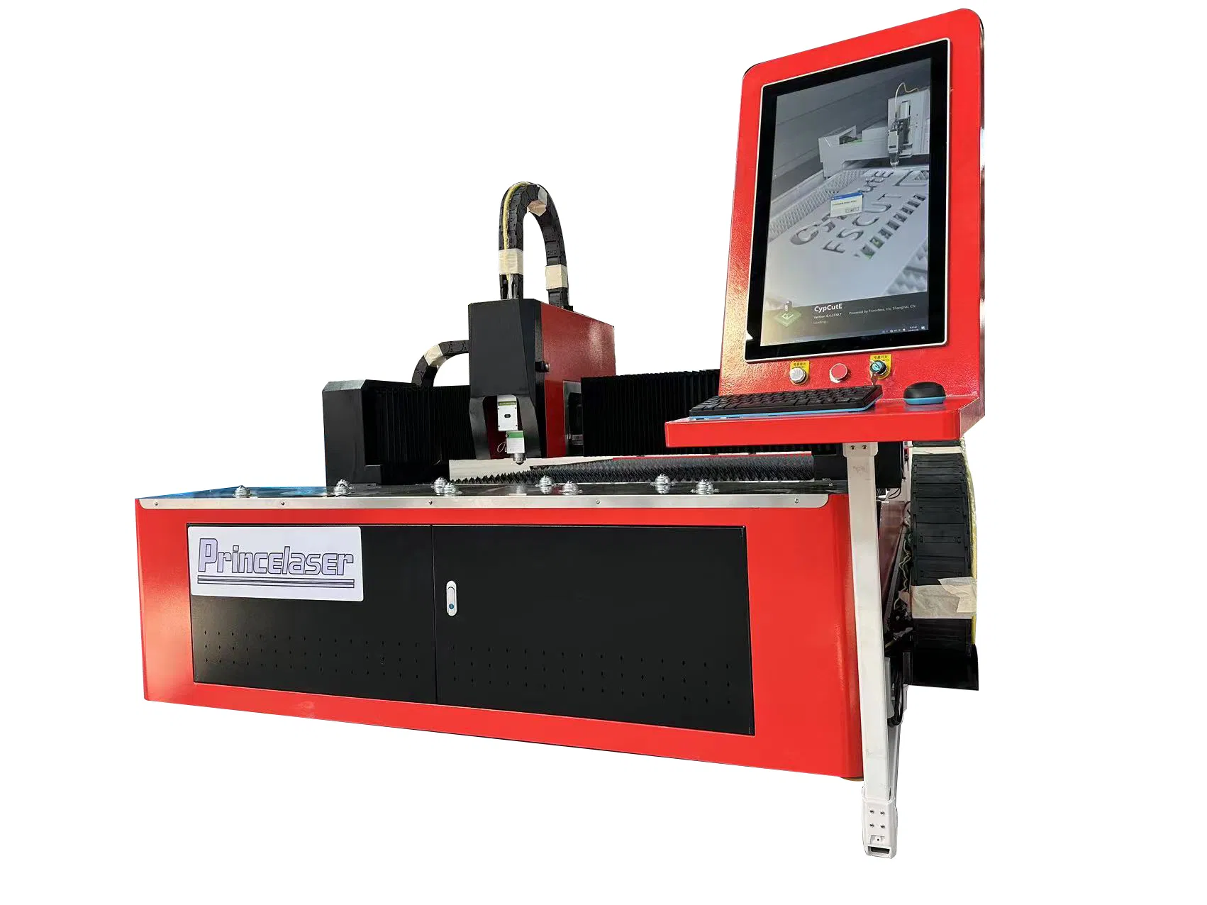 Machine de découpe laser à fibre 6015 3kw CNC tôle plateforme unique