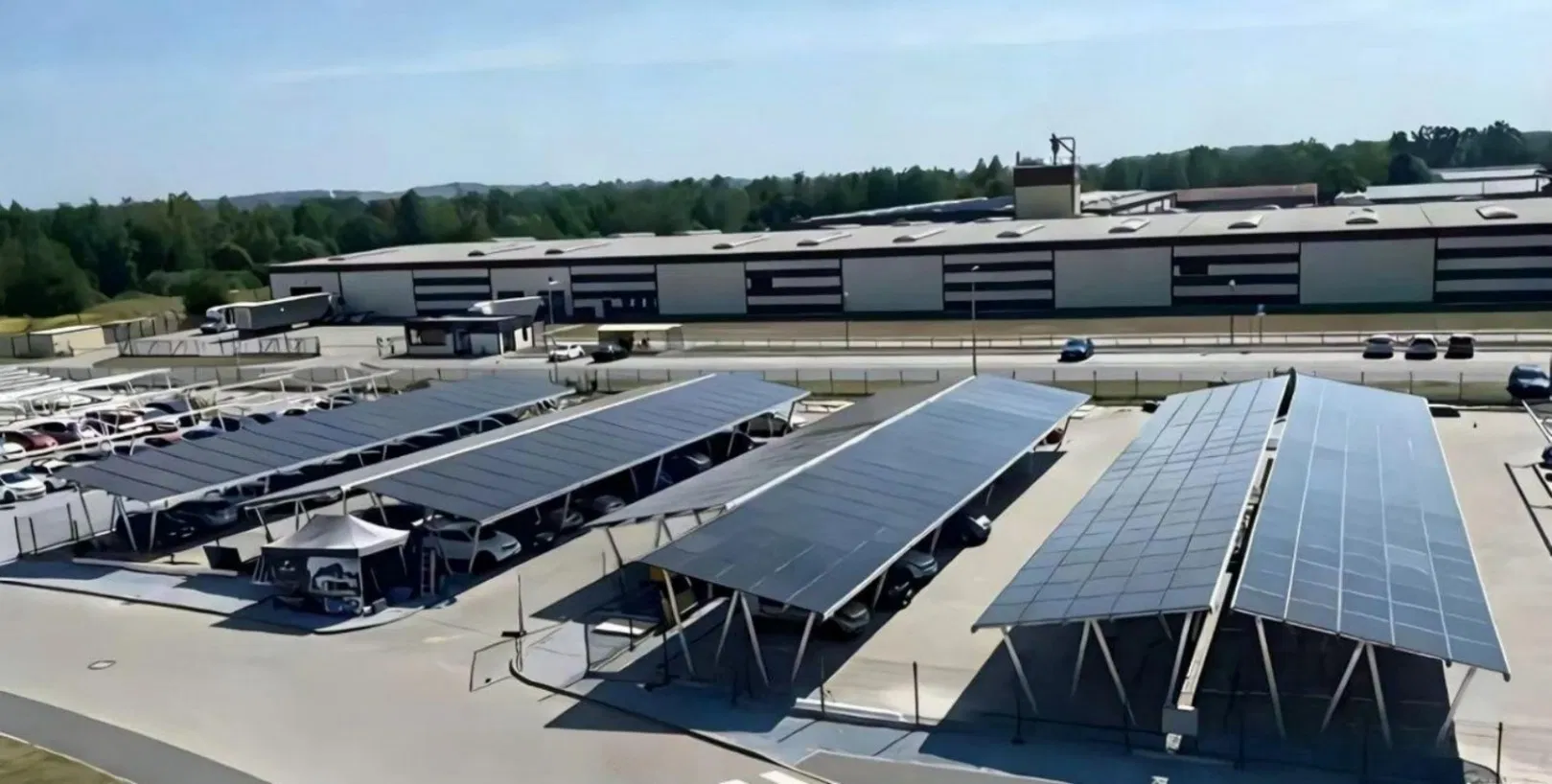 Flexible Zn-Al-Mg Coated Steel Solar Photovoltaic Carport
