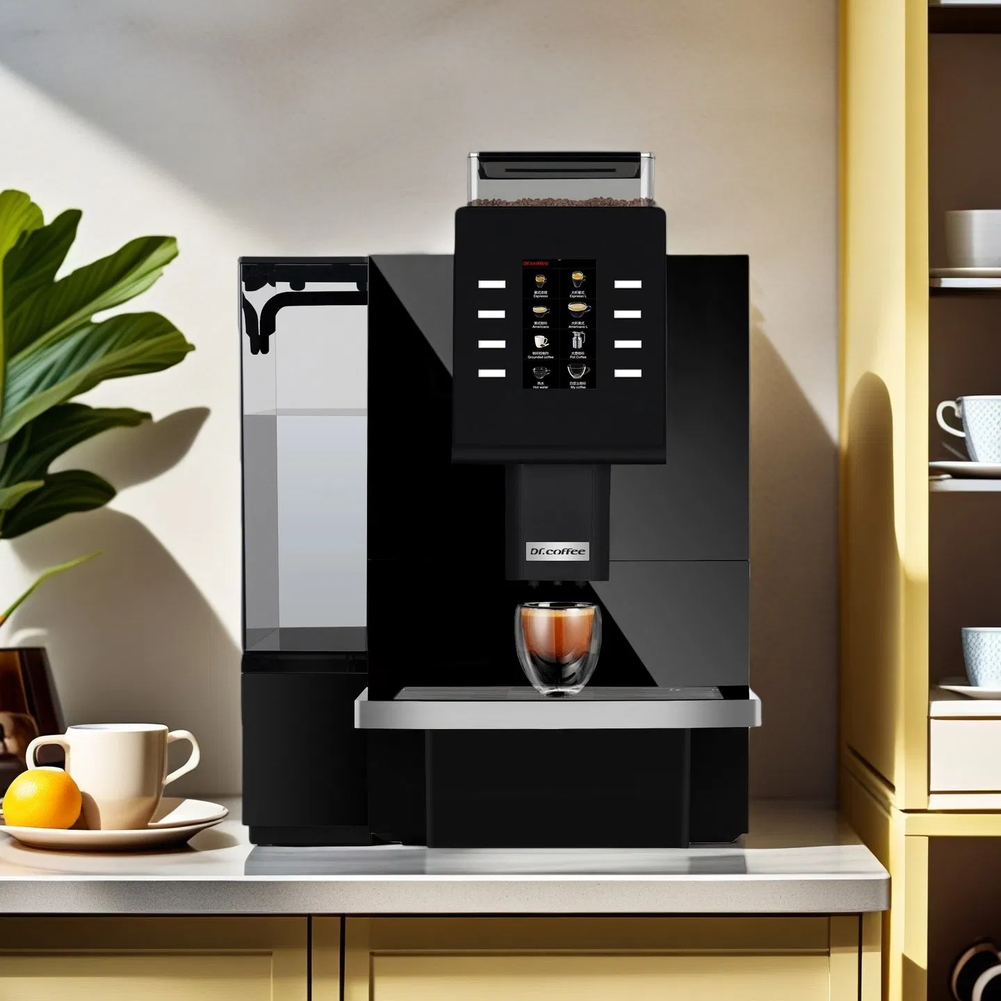 Dr. Coffee F09 Vollautomatische Espressomaschine mit Mahlwerk Bohnen-zu-Tasse-Kaffeemaschine
