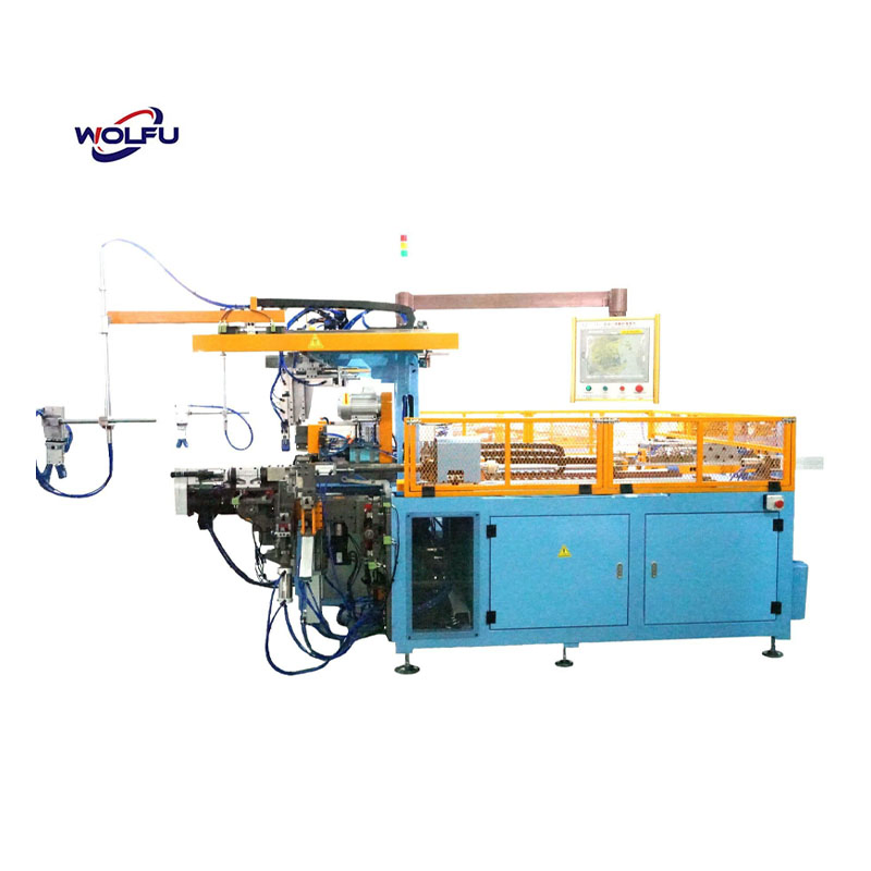 Macchina piegatubi integrata a doppio lato completamente automatica utilizzata per apertura, raddrizzatura, taglio, applicazione nel condensatore di condizionamento dell'aria