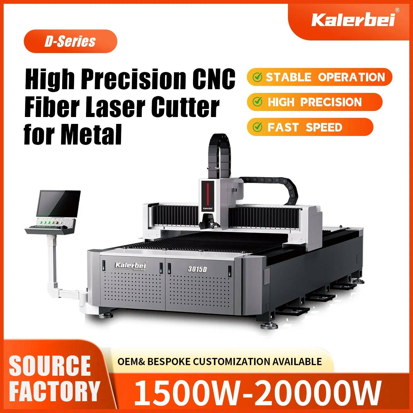 Kohlenstoffstahl-, Edelstahl- und Aluminiumblechschneiden 3000W/6000W/12000W Faserlaser-Metallschneidemaschine