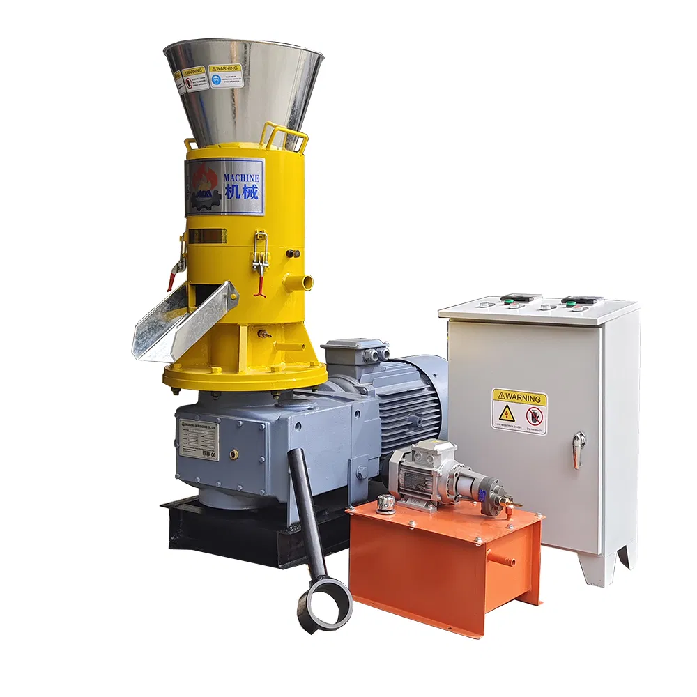 Flat Die Biomass Wood Sawdust Rice Peanut Coconut Husk Straw Grass Stalk Shaving Fuel Pellet Mill Press Making Maker Pelletizing Mill