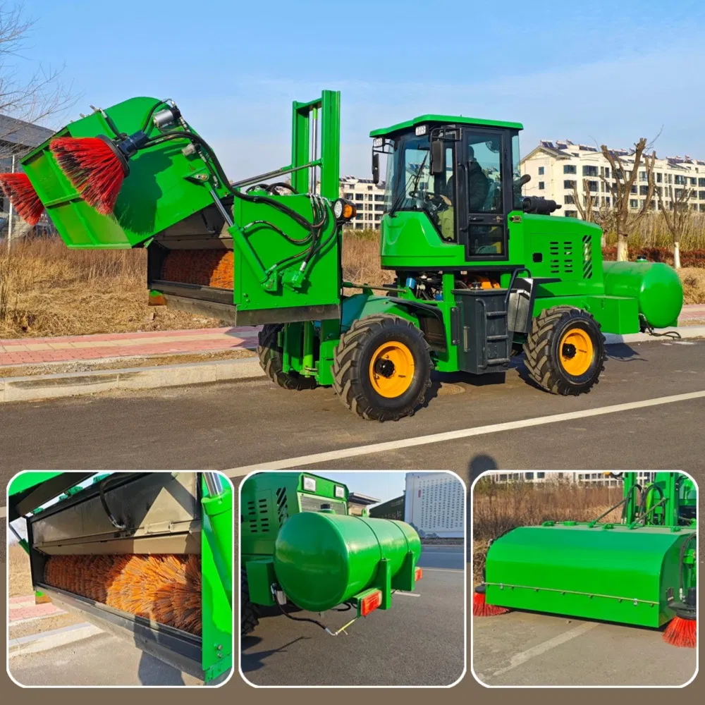 Outdoor Road Cleaning Truck Sweeper with Bucket for Wheel Loader
