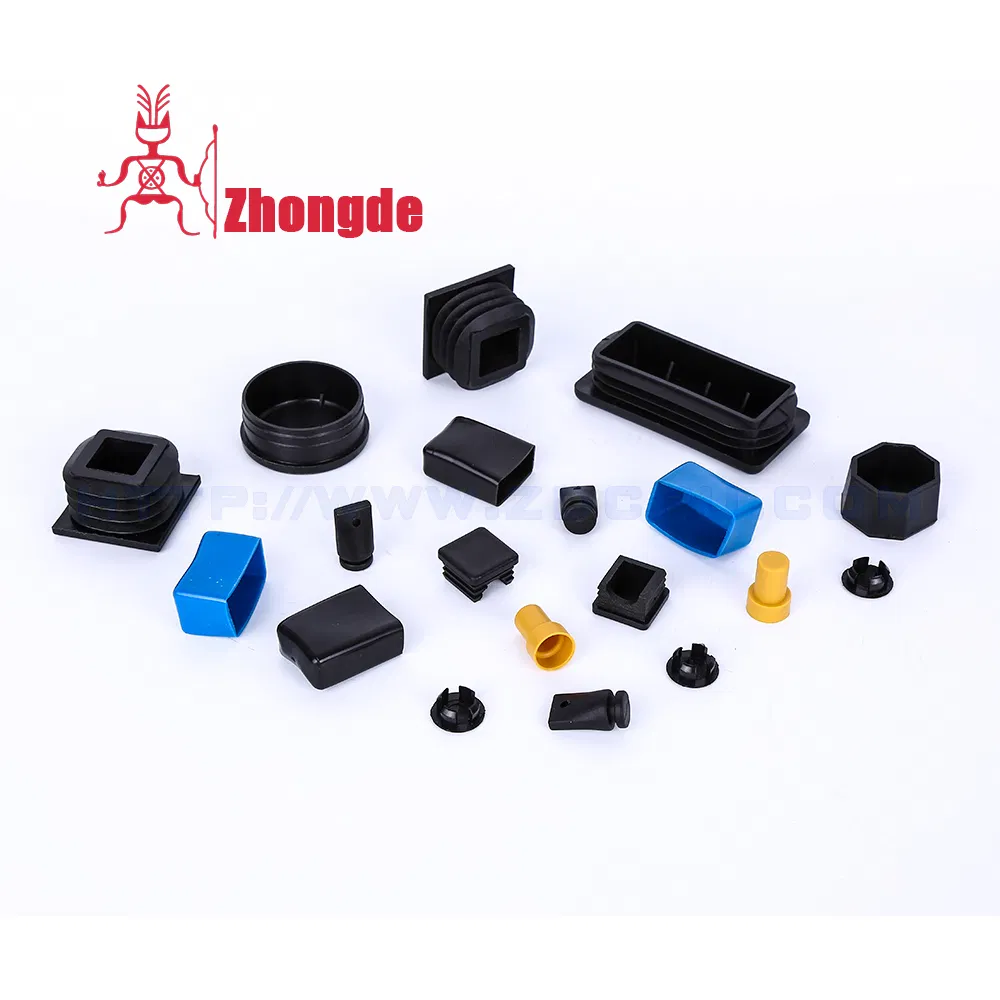Zhongde Tapas de tubos cuadrados de moldeo colorido personalizadas / Tapones finales / Tapones finales de plástico para tubos de acero
