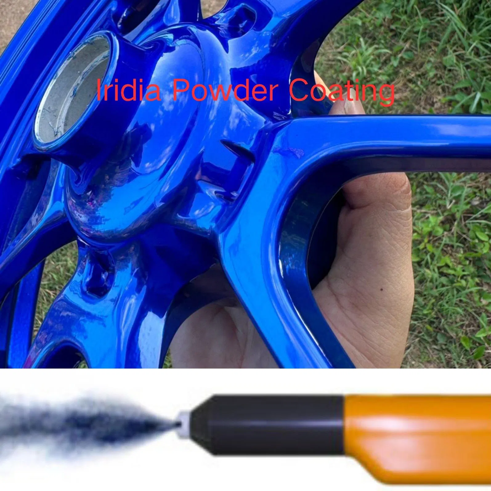 Polyester Durable Blue Illusion Color Powder Coating Paint for OEM Wheel and Auto Parts