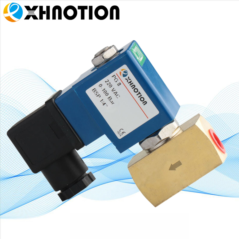 Valvola solenoide ad alta pressione pneumatica con orifizio da 8 mm, 0,5-150 bar, filettatura G1/4'' (PG-8)