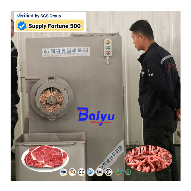 Baiyu Doppelschnecken-Fleischwolf für die Verarbeitung von Fleischbällchen mit hoher Kapazität