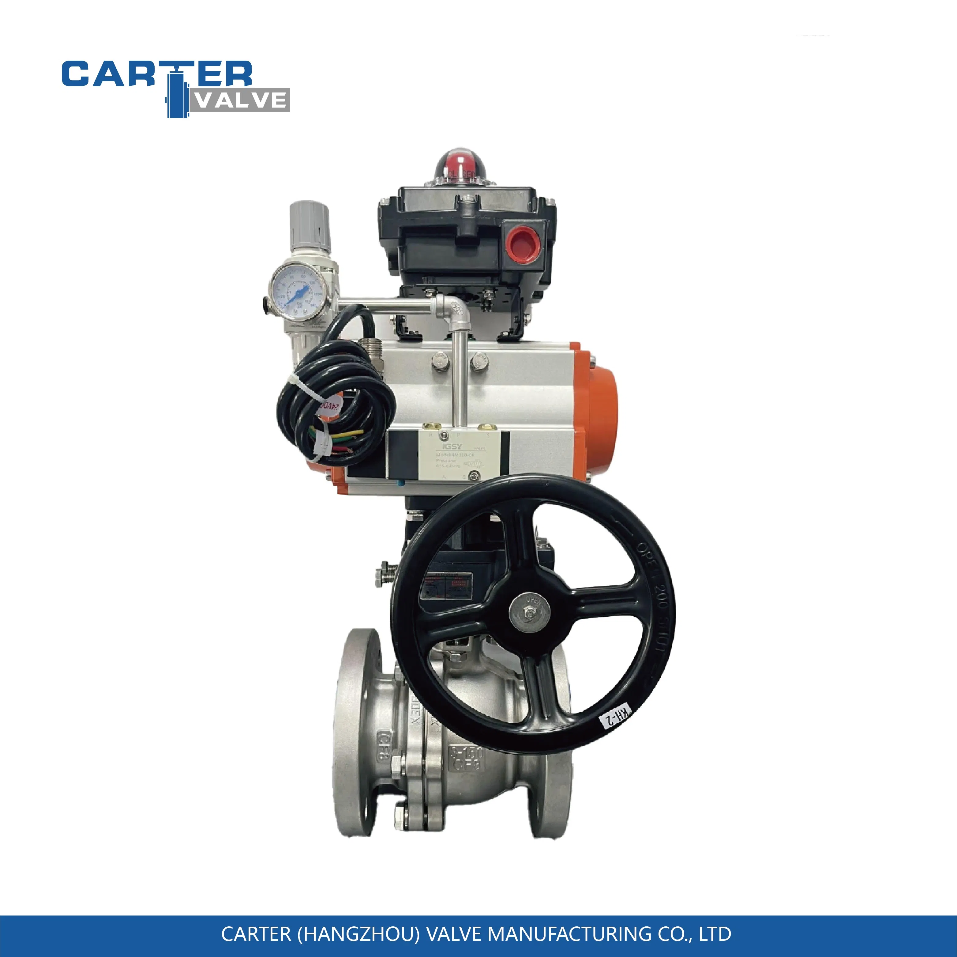 Pneumatic Ball Valve, RF Flange Clamp Connection, Carbon Steel Wcb, Stainless Steel CF8 CF3, Explosion-Proof, Signal Feedback, with Manual, Remote Control