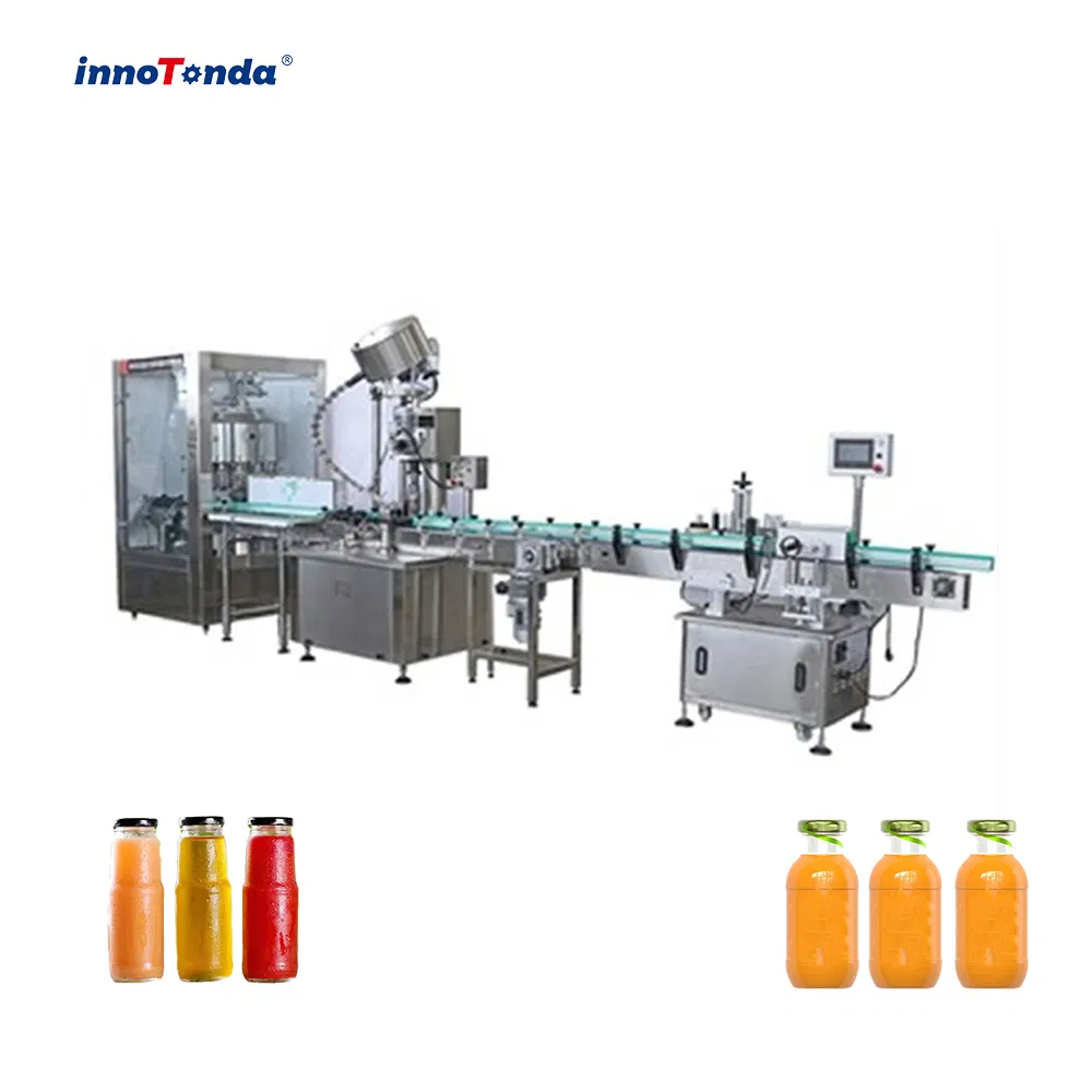 Automatic Juice Filling Machine for Small Business, Suitable for Drinking Beverage Milk Jar Glass Bottle