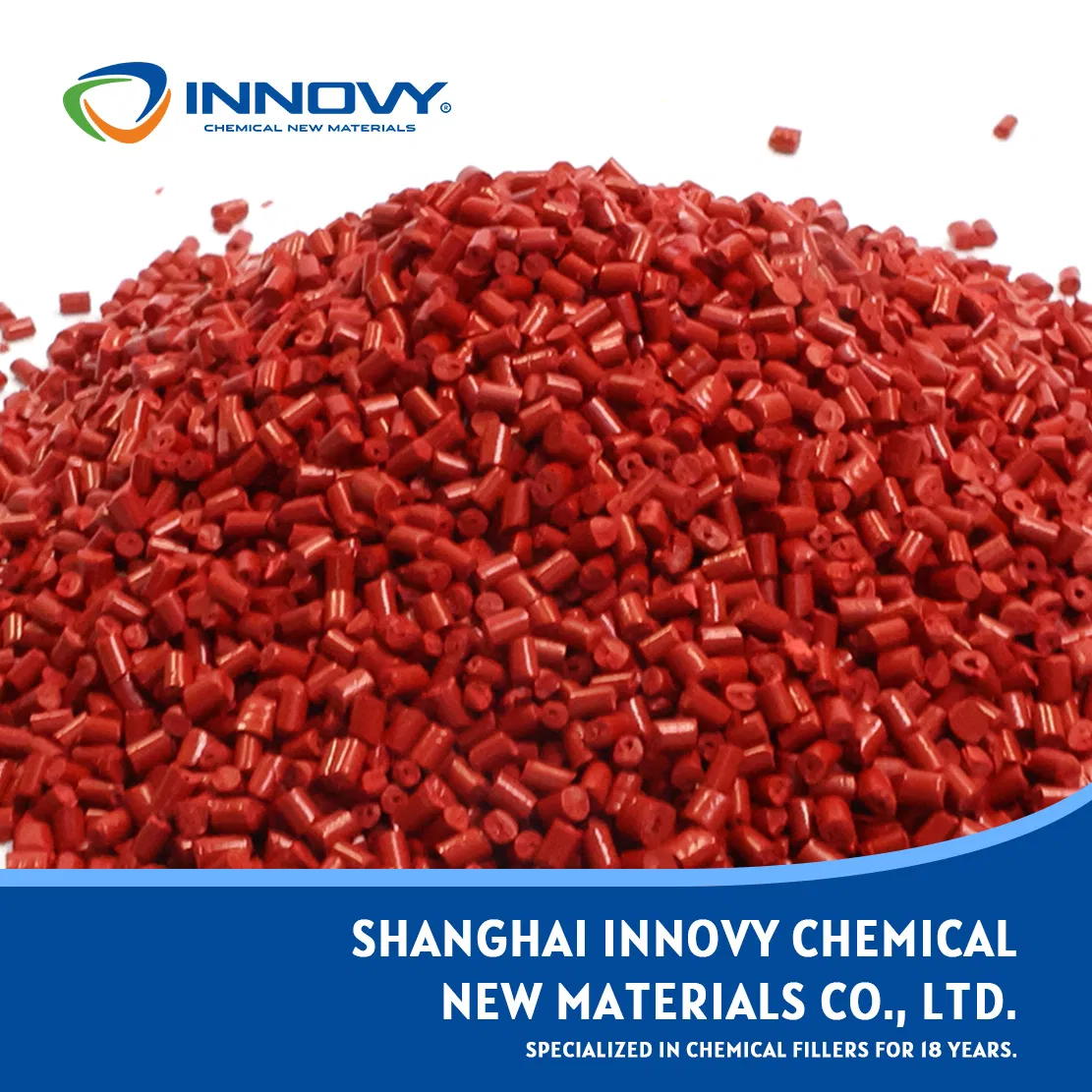 Innovy Red Plastic Raw Masterbatch Manufactured in China Distributed Worldwide