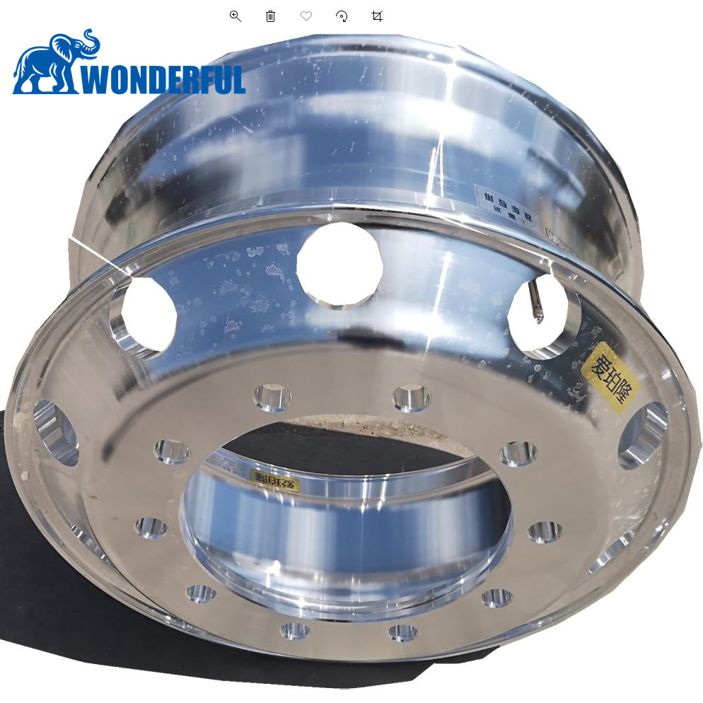 Cerchio in lega leggera in alluminio 8.25-22.5 a 10 fori per impieghi gravosi, cerchio tubeless per rimorchio semovente e camion, pneumatico vacuum 11r22.5 275 22.5