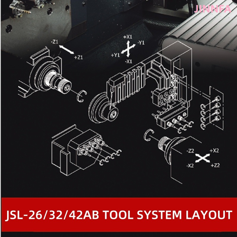 Jinnfa Swiss Type CNC Lathe Machine Jsl-32ab 42ab