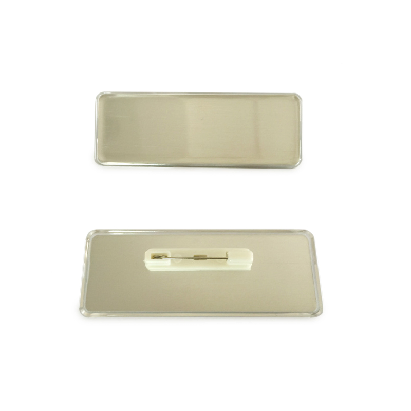 76X26 76X38 Silver and Gold Customized Logo Magnetic Name Badge Holder