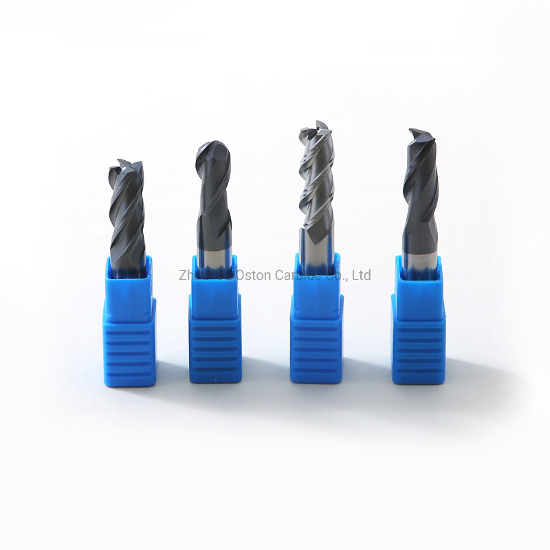 4 Flutes Corner Radius Solid Tungsten Carbide Endmill for HRC45 Metal Milling