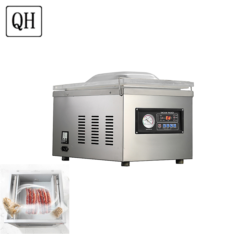 DZ400 Automatische Küchen-Vakuumverpackungsmaschine, Einzelkammer-Vakuumverpackungsmaschine für Fleisch, Rindfleisch, Wurst, Fisch, Hähnchen, Schweinefleisch, 400 mm Siegelbreite