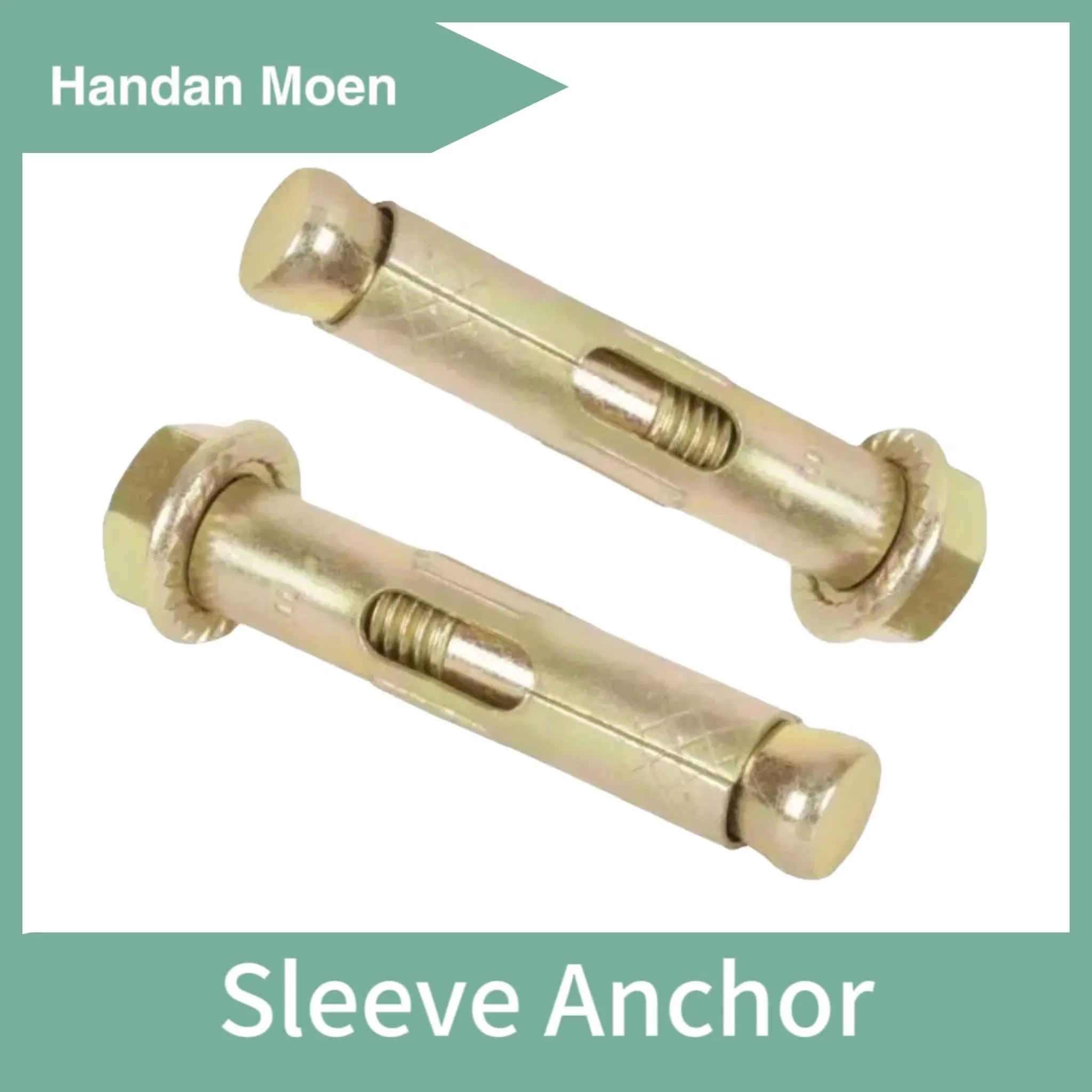 Carbon Steel Yellow Zinc Sleeve Anchor Hex Flange Nut