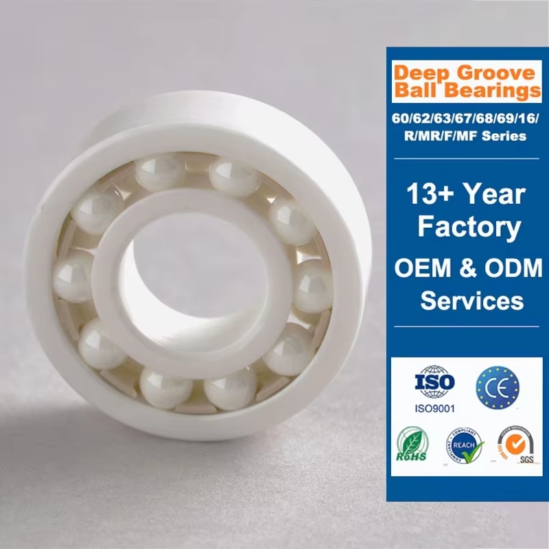 Fornitore di cuscinetti Cuscinetto a sfere a gola profonda Bassa vibrazione Senza manutenzione Estrusore per stampante 3D 6202 Ceramica