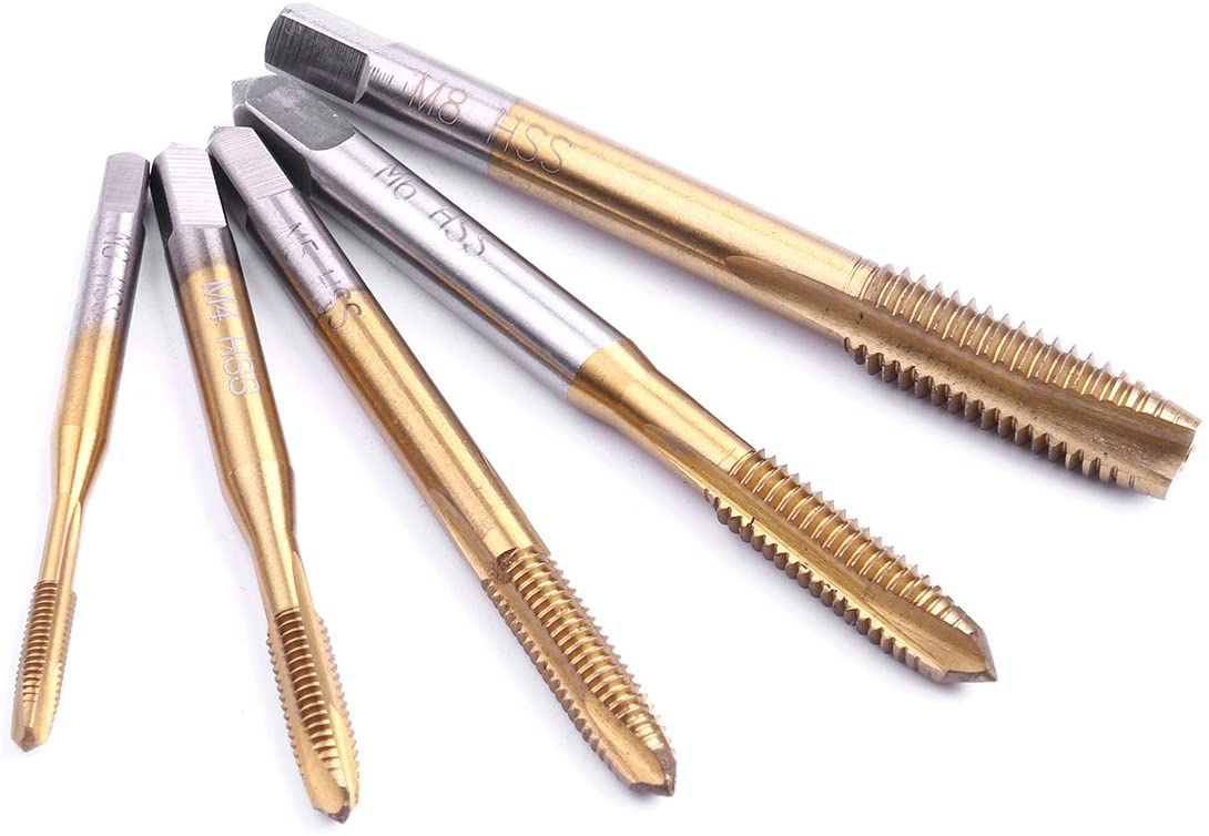 M12 Titanium Coated Spiral Flute HSS Machine Tap High Speed Steel Spiral Point DIN376 IOS529