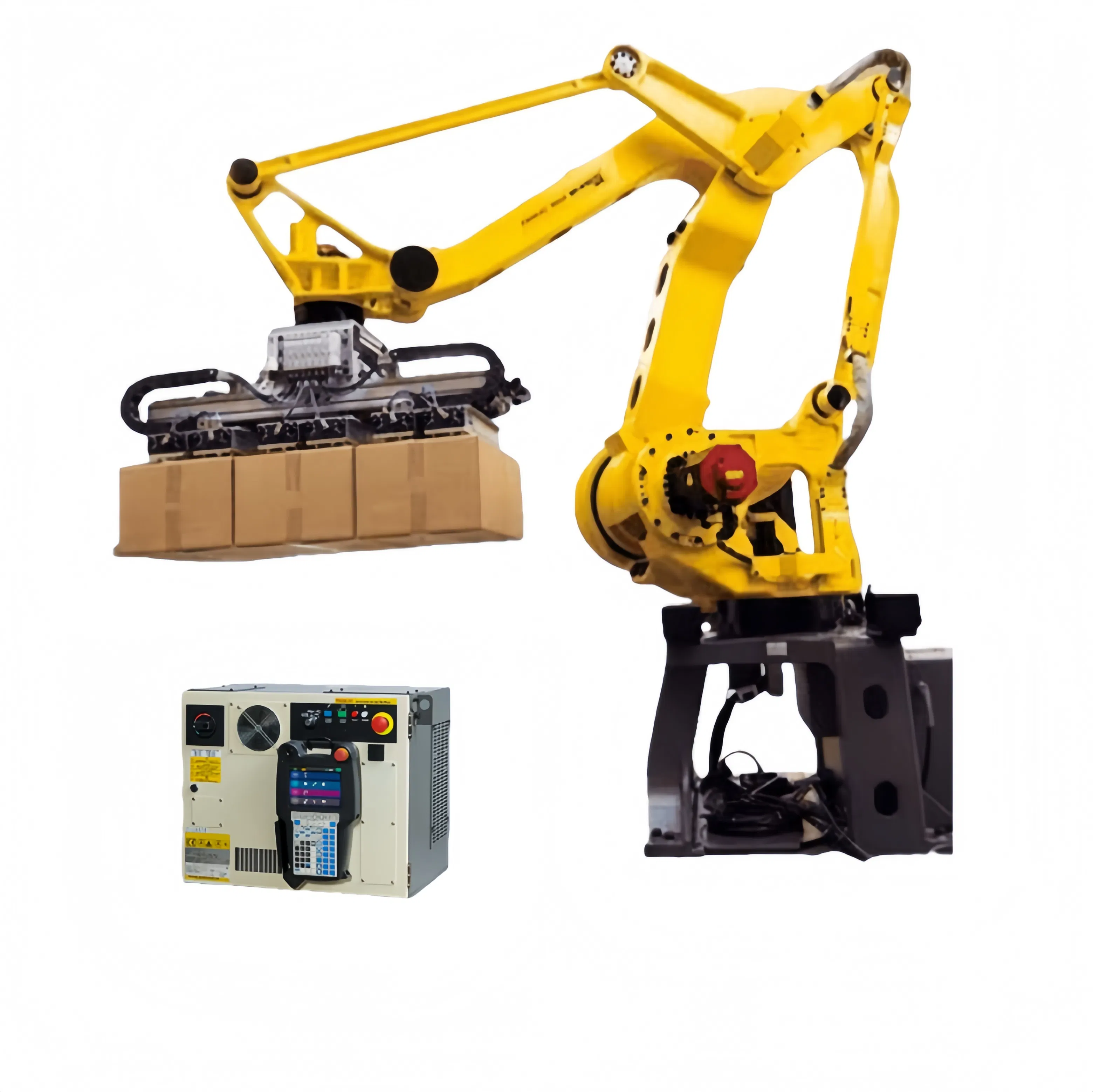 4 Axis Fanuc M-410IC/315 Industrial Palletizing Robot 315kg Payload 3143mm Reach with Pneumatic Suction Gripper