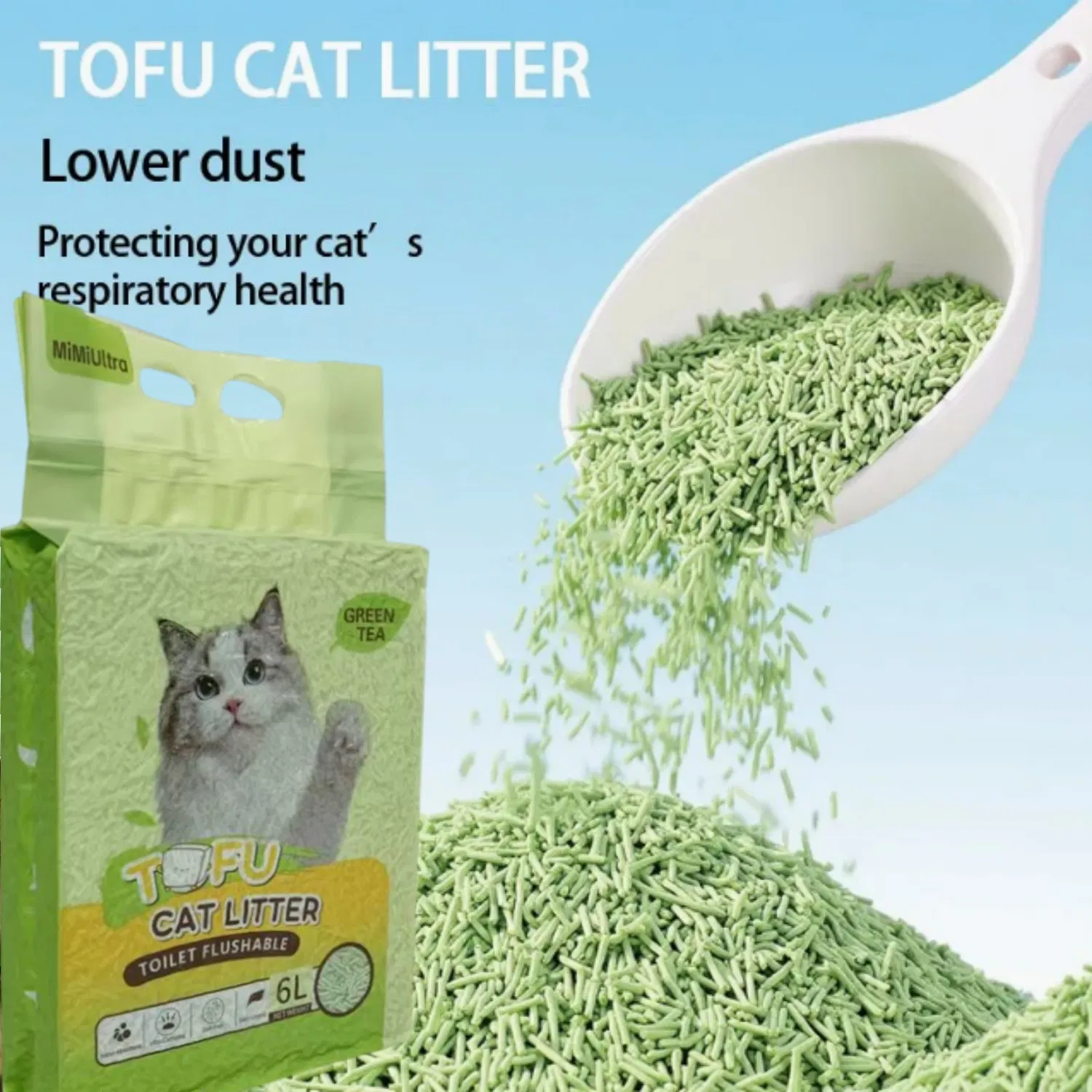 Customized Pet Cleaning Tofu Cat Litter Bentonite Clay Cat Box