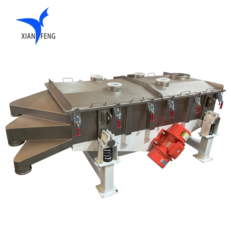 Linear Vibrating Sieve Screener Square Vibro Sifter Machine Sand Vibration Screen