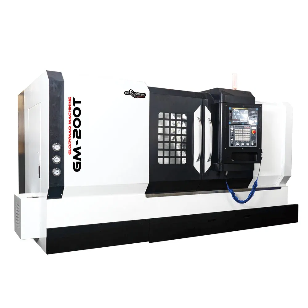 Glorymaq GM-200t High-Precision Slant Bed CNC Lathe for Mechanical Processing with Automatic Tool Post and Chip Conveyor