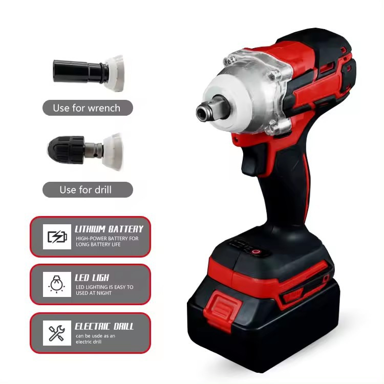 600N Cordless Impact Wrench Portable Electric Power Tool 21V Battery