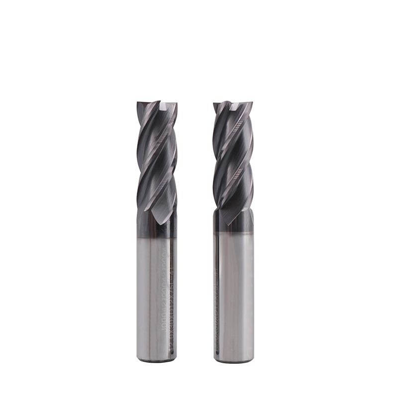 UNT HRC45 Tungsten Carbide Flat End Mill TiAlN Coating for Metal Cutting