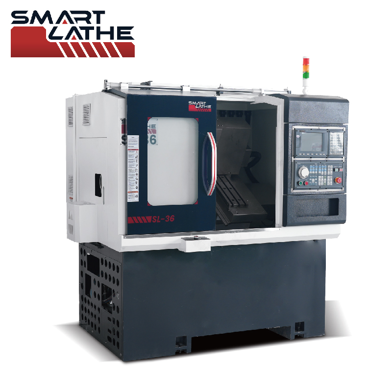 SL-36 Multi-Positions Turret Syntec Control Slant Bed CNC Lathe Machine, High-Speed 4000 Rpm Spindle for Metalworking