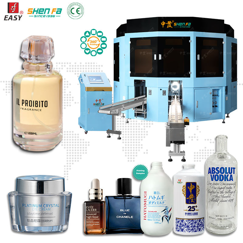 Auto Servo Bottle 1-8 Color Screen Printing & Hot Stamping Machine
