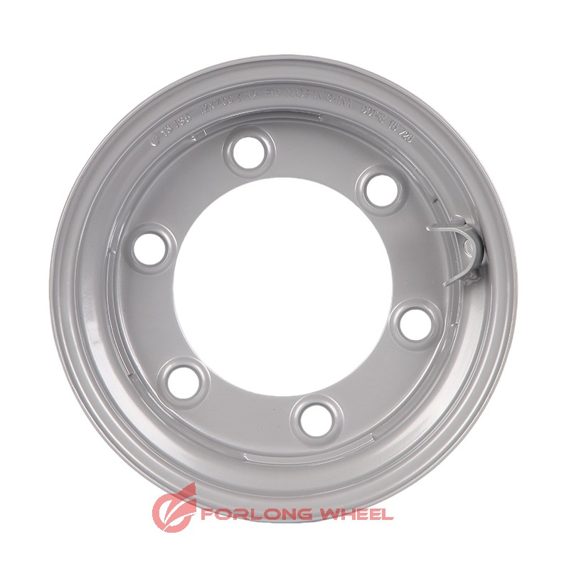 Forlong Wheel 7.00IX12 H2 6/161/205 Et0 R16 Ral 9006 Steel Wheels