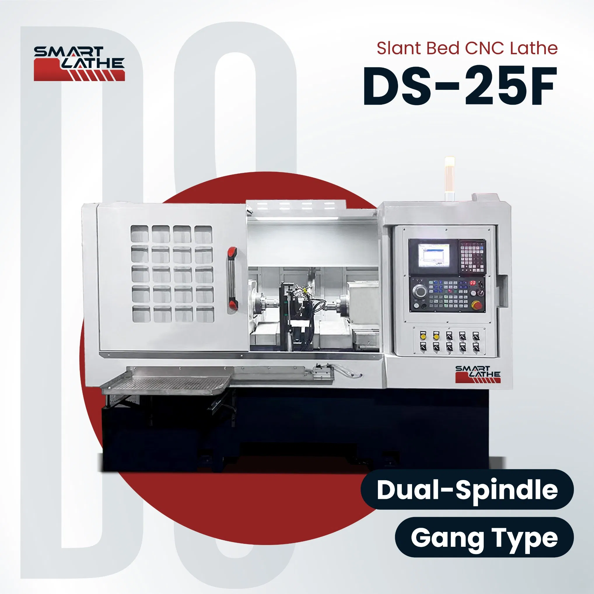 Sistema di lubrificazione automatico per tornio CNC a letto piatto a doppio mandrino (DS-25F)