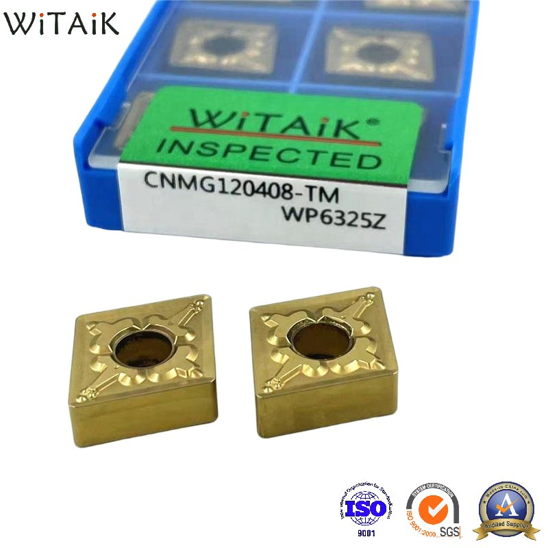 Insert per Tornitura Esterna Witaik CNMG120408 Insert Utensile da Tornio CNC in Carburo di Tungsteno CNMG120404