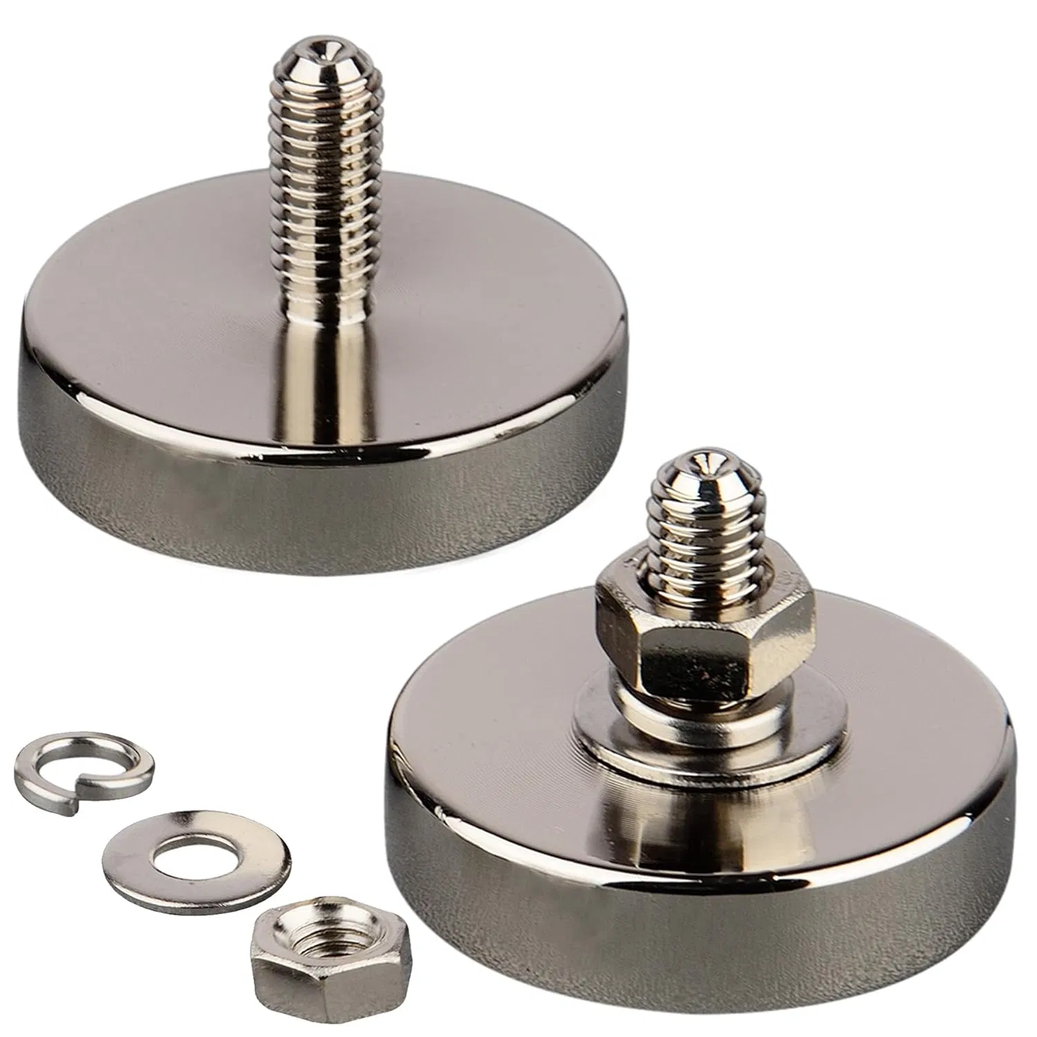Heavy Duty Magnetic Mount Rare Earth Pot Magnets with M6X15mm Male Threaded Stud for Lights Panels Tool Brackets