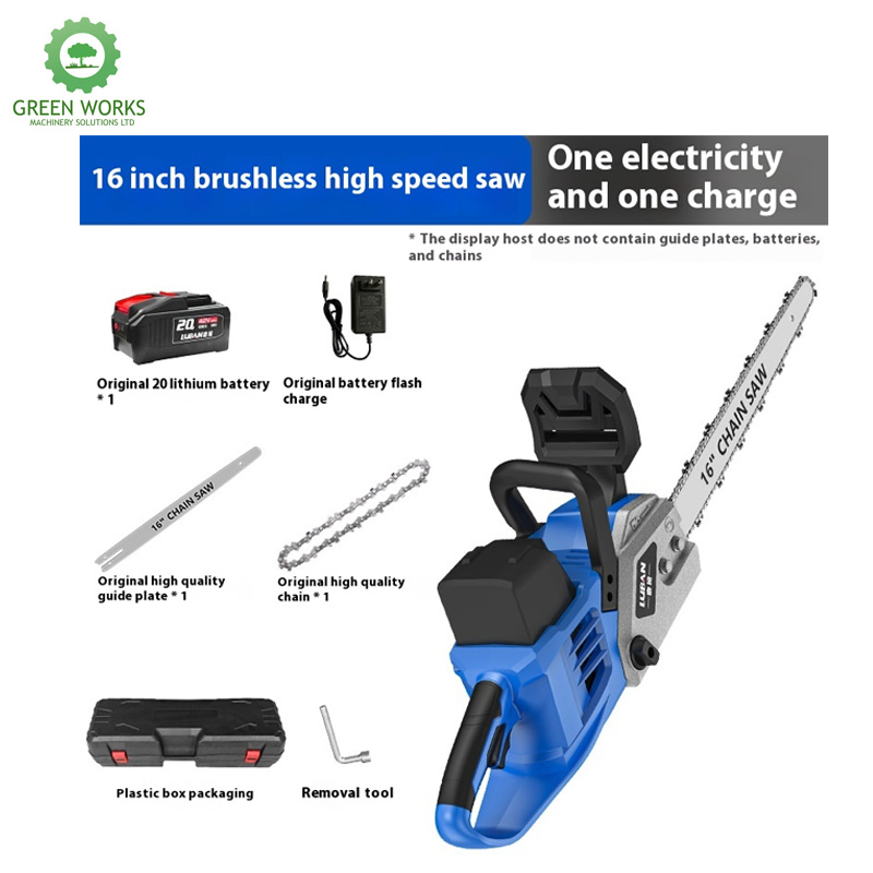 High-Speed Rechargeable Lithium Battery High-Power Handheld Electric Chainsaw for Home Garden Outdoor Tree Cutting