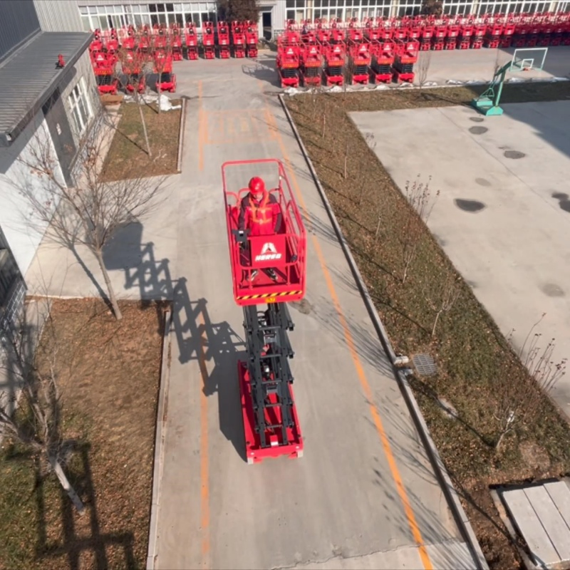 Hered 6m 8m 14m Indoor Mini Hydraulic Scissors Lift Aerial Work Platforms Man Lift