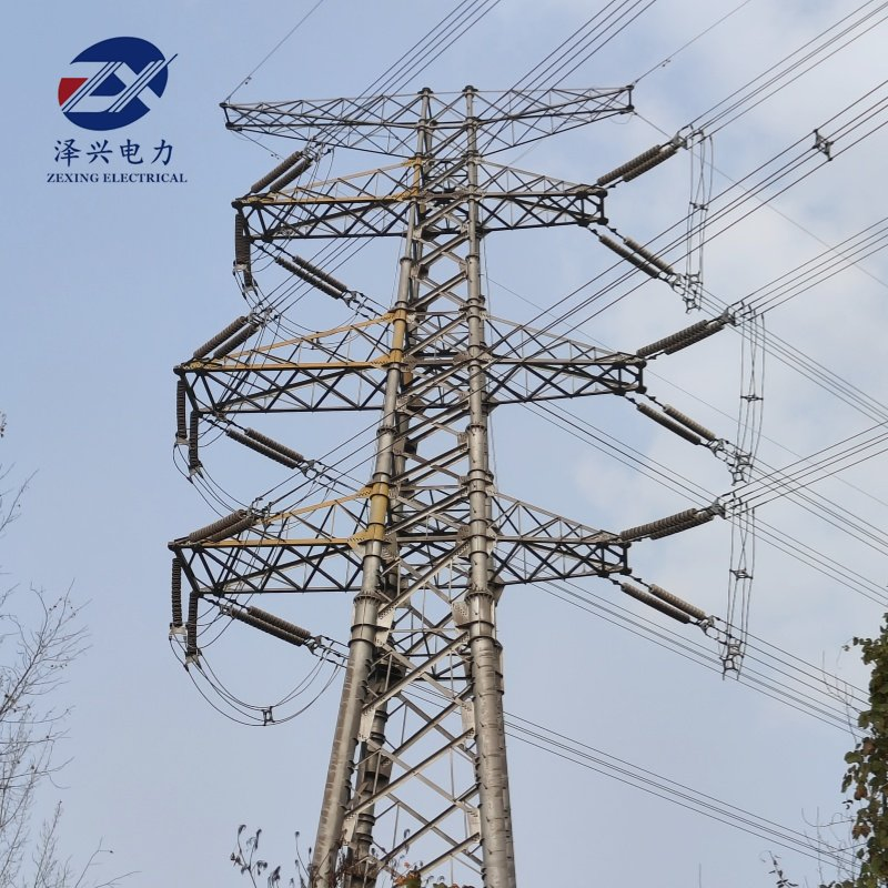Traliccio in Acciaio Angolare Zincato per Trasmissione di Energia Elettrica ad Alta Tensione