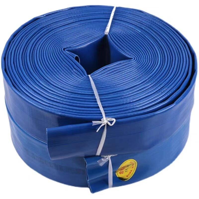 2 Inch Anti-UV PVC Layflat Reinforced Hose Abrasion Resistant Agriculture Water Discharge Flexible Hose