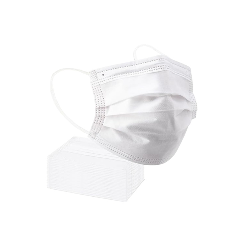 Disposable White Filter Face Mask 3 Ply Earloop Protection Masks