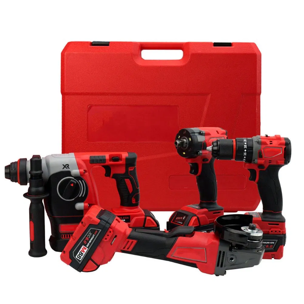 Professional Hardware Electric Tool Set with Hammer Drill and Brushless Motor