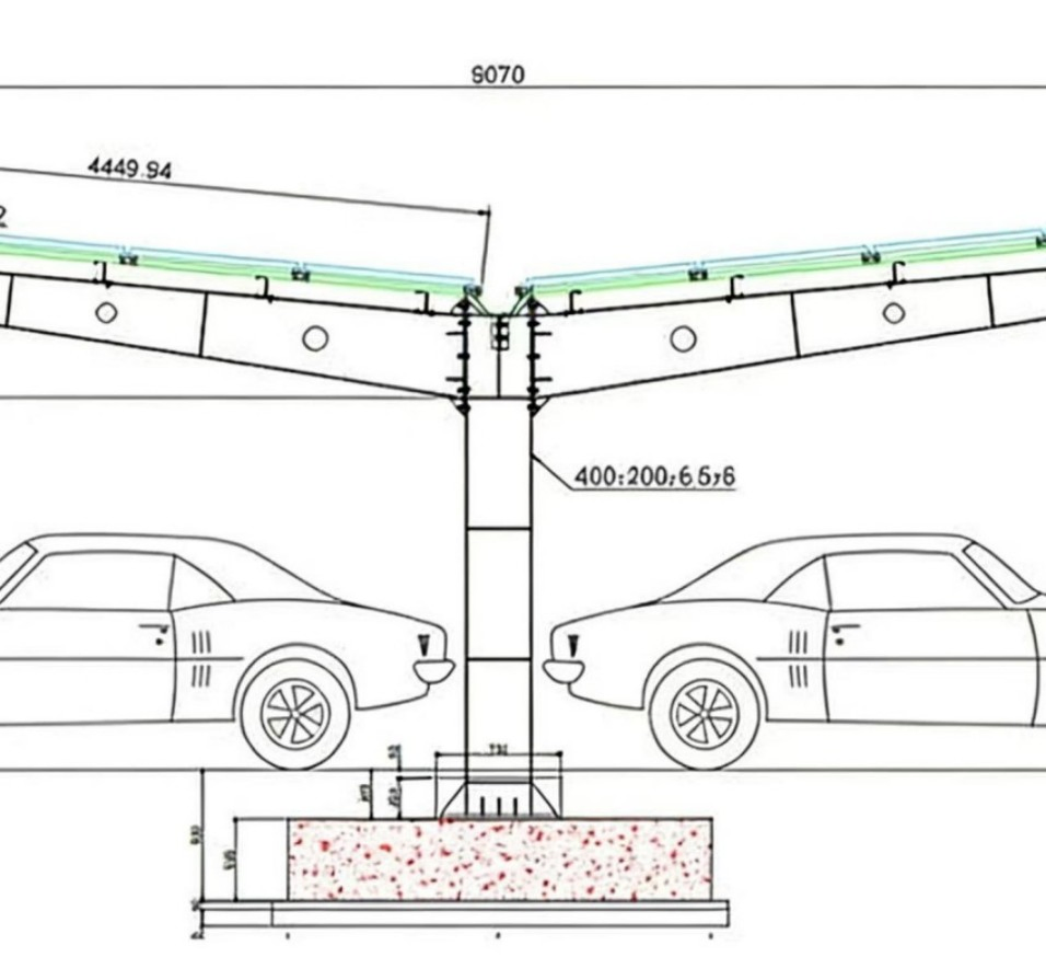 Pre-Assembly Quality Guaranteed Photovoltaic Solar Racking Carport