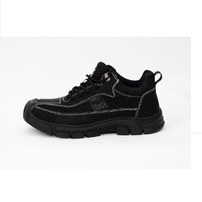 Anti-Smash Anti-Pierce Wolf Warrior 39 Black Cowhide Safety Shoes