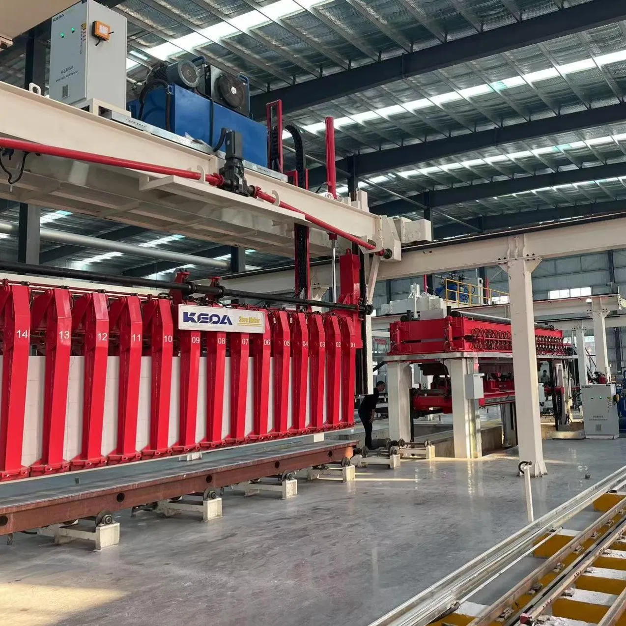 Machine à blocs AAC écologique pour la construction rapide d'infrastructures