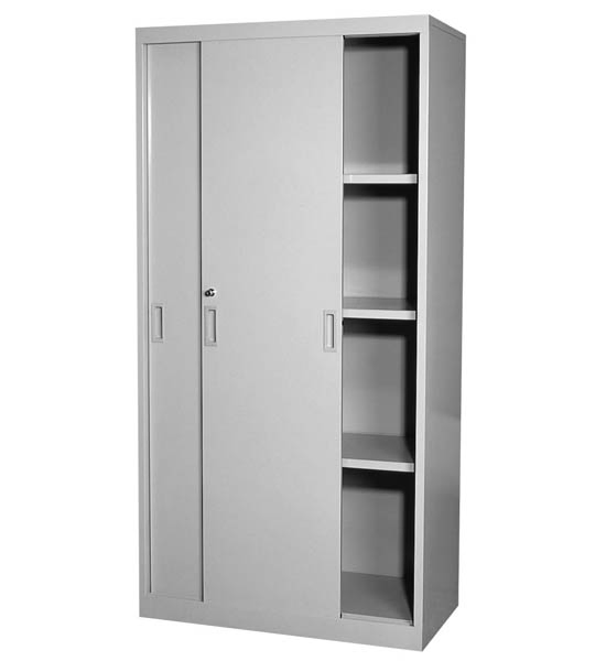 Armadio per ufficio con porta scorrevole in metallo a tutta altezza per archivio