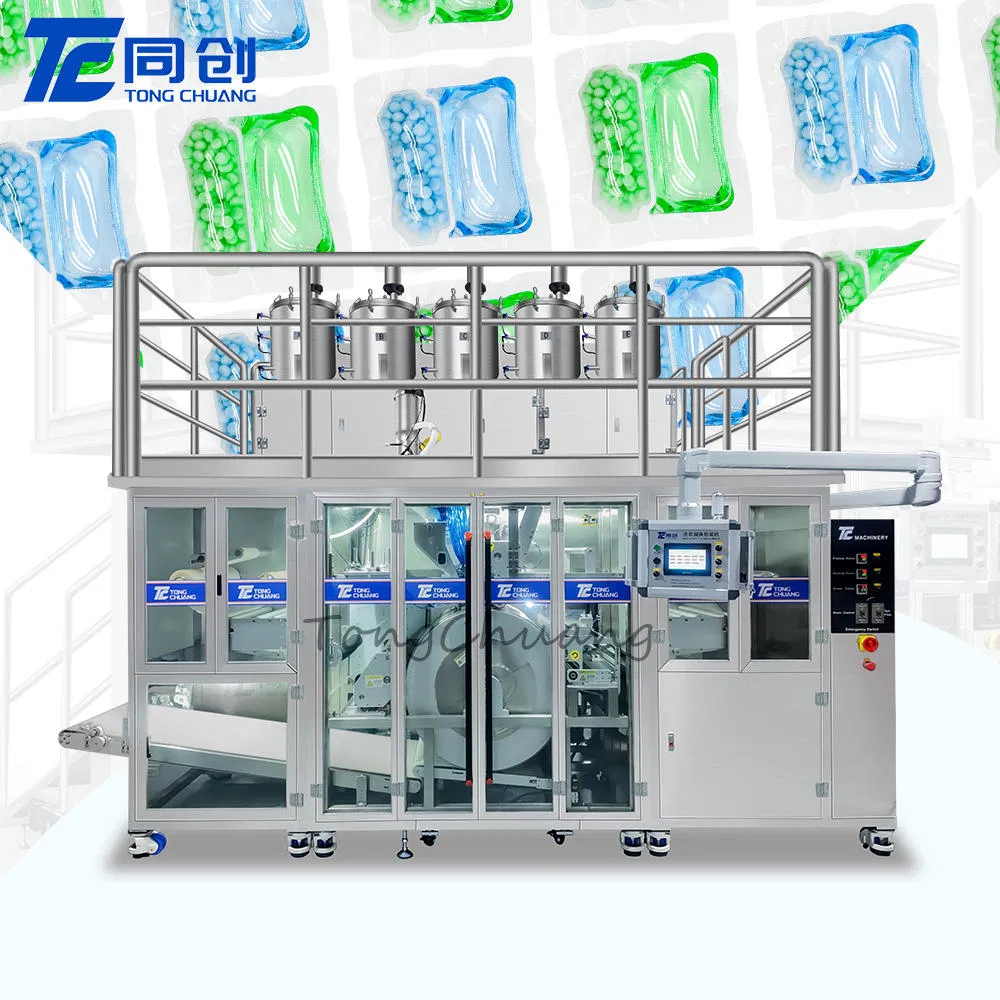 Water Soluble Film Automatic Liquid Detergent Laundry Pods Packing Machine