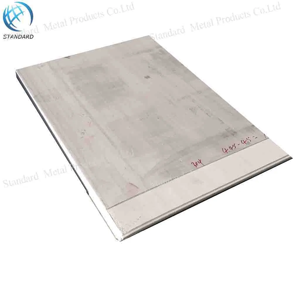 Lamiera in acciaio inossidabile AISI 316 Ti con film in PVC Lamiera in acciaio inossidabile 316L Ti