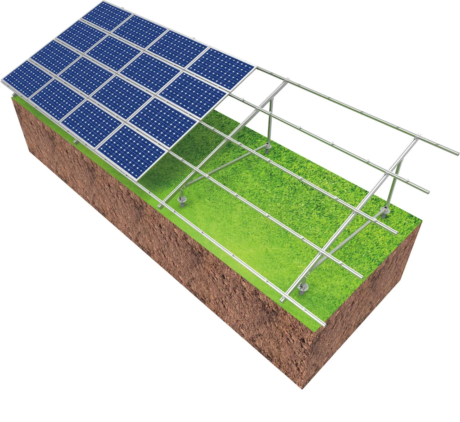 Aluminum Alloy Solar Photovoltaic Ground N-Shaped Bracket Mounting System