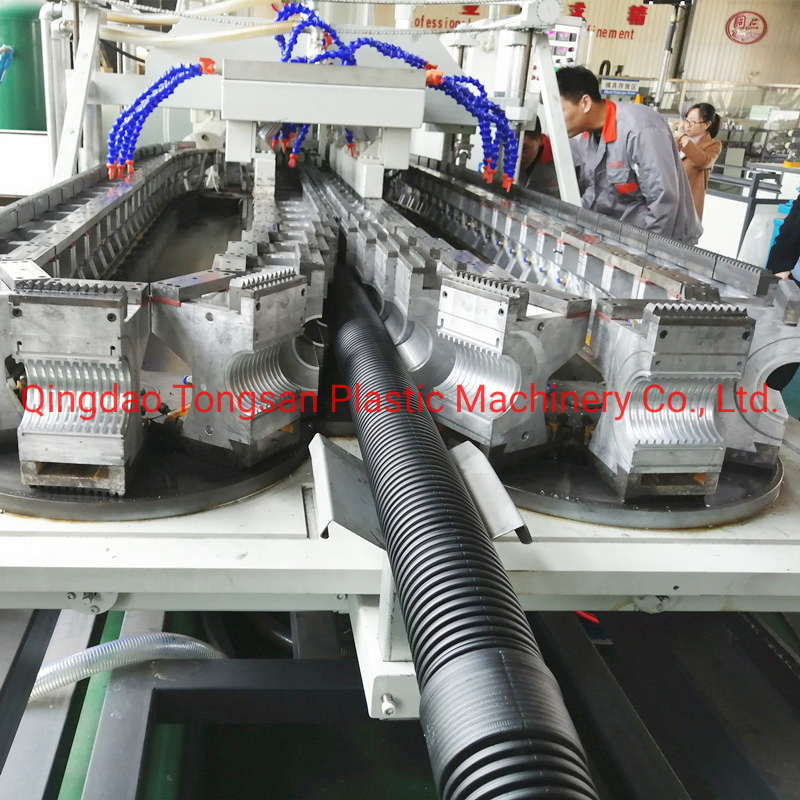 50-250mm HDPE Double Wall Corrugated Pipe Machine