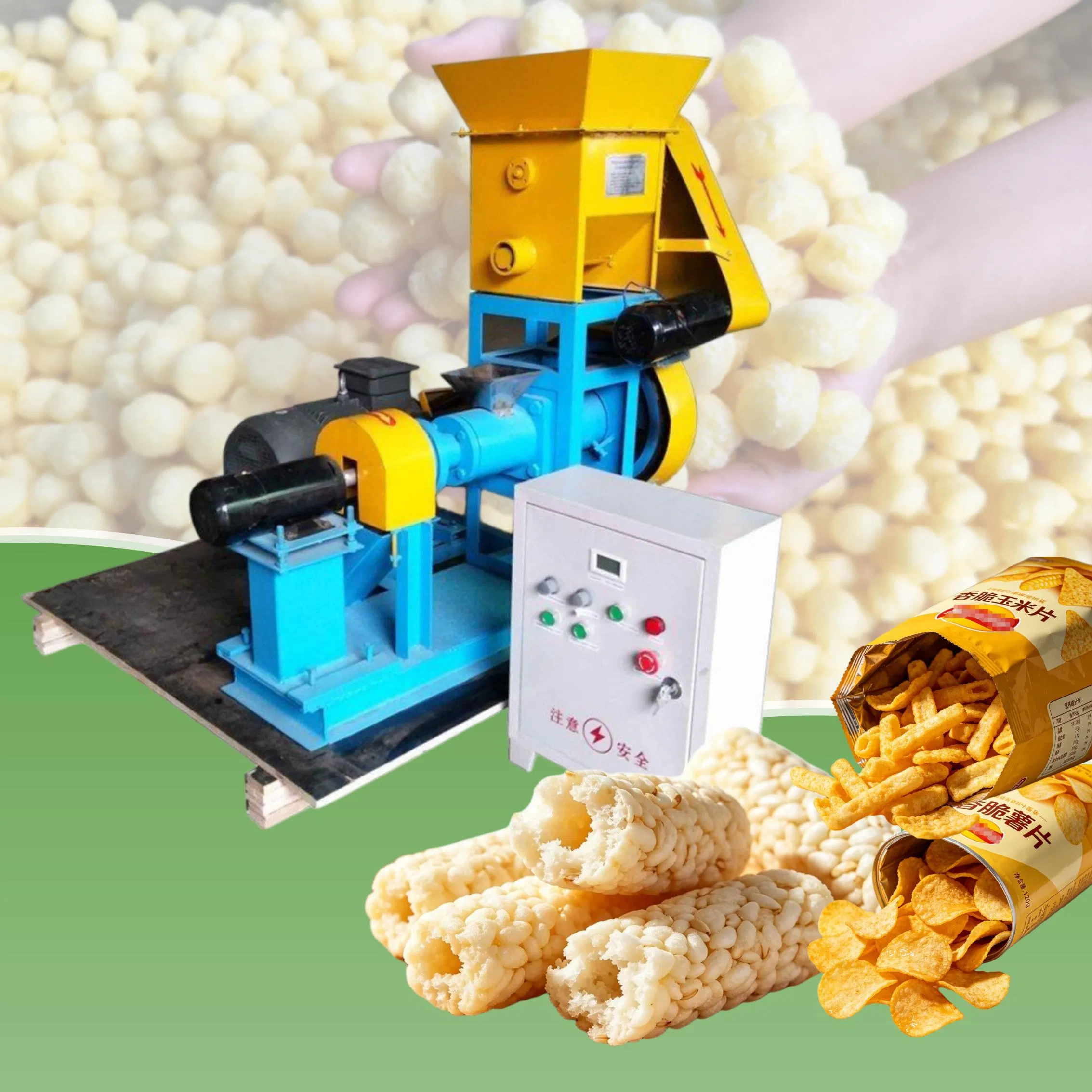 110-120kg/H Mini Puffed Corn Rice Snacks Food Extruder Machine